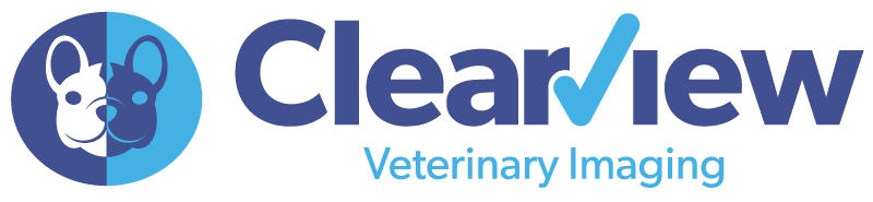logo for clearview veterinary imaging in color