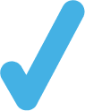 light blue checkmark
